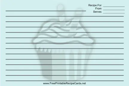 Blue Cupcake recipe cards