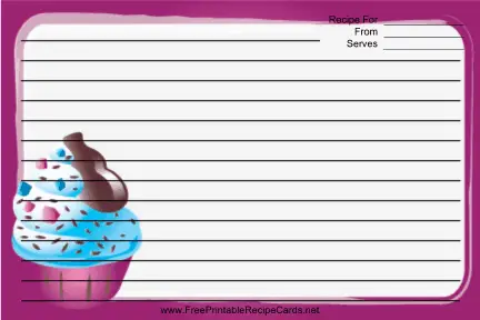 Ice Cream Sprinkles Purple recipe cards