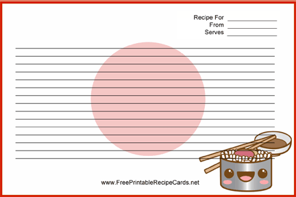 Kawaii Sushi recipe cards