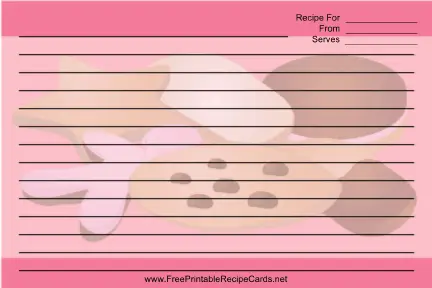 Pink Cookies recipe cards