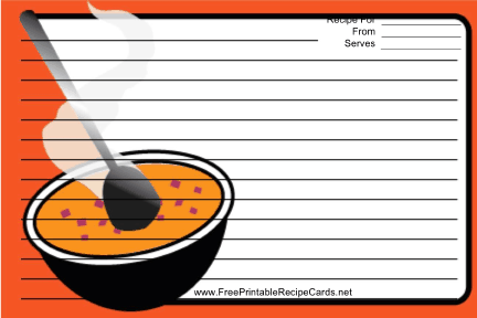 Soup Orange recipe cards
