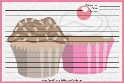 White Cupcakes recipe cards
