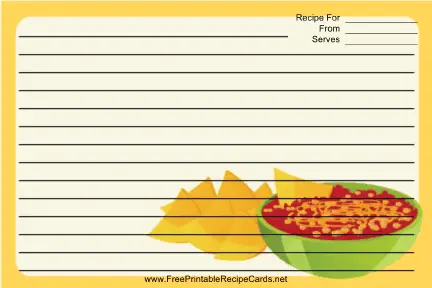 Yellow Chips Salsa recipe cards