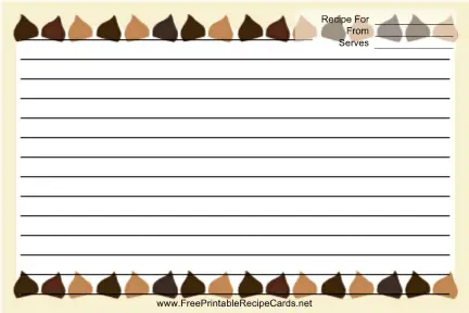 Yellow Chocolate Chips recipe cards