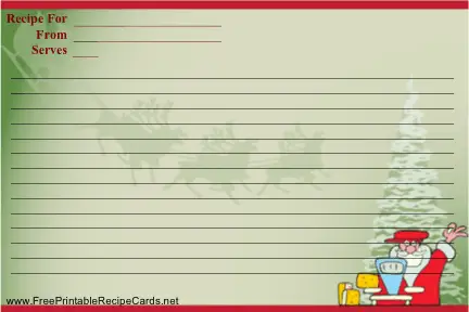 Santa Claus recipe cards