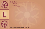 Monogram Recipe Card - L recipe card