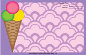 Ice Cream Cone Purple