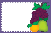Pear Orange Grapes Purple