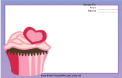 Pink Heart Cupcake Purple