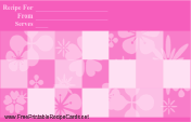 Pink Posies Recipe card