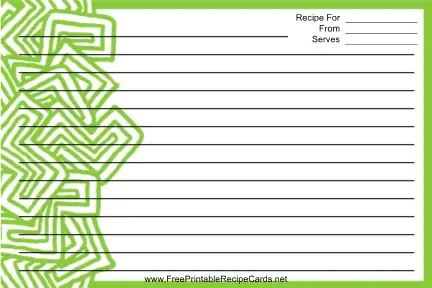 Abstract Shapes — Green recipe cards