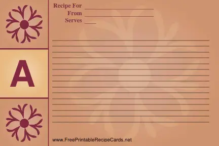 Monogram Recipe Card - A recipe cards