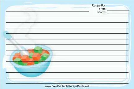 Baby Food Blue recipe cards