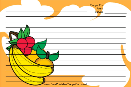 Banana Orange Cherry Orange recipe cards
