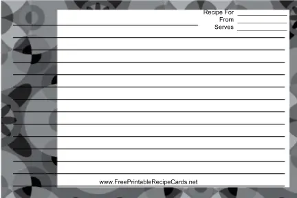 Black Gray Wallpaper recipe cards