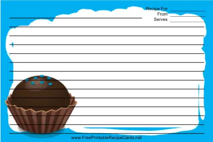 Blue Chocolate Truffle recipe cards