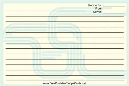 Blue Curves recipe cards