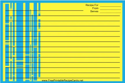 Blue Lines recipe cards