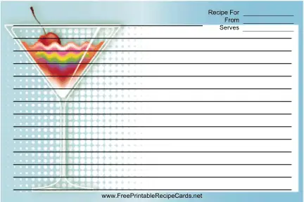 Blue Rainbow Cocktail recipe cards