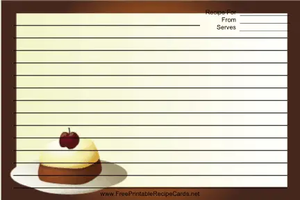 Brown Dessert recipe cards