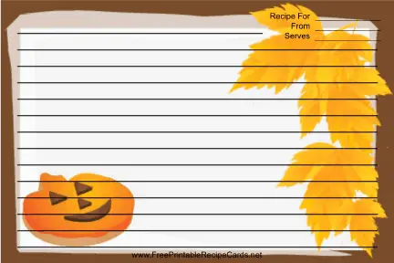 Brown Jack-o-Lanterns recipe cards