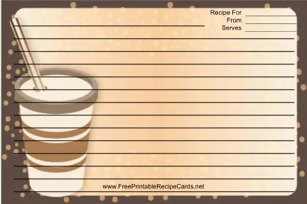 Brown Paper Cup recipe cards
