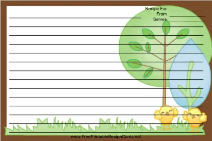 Brown Trees recipe cards