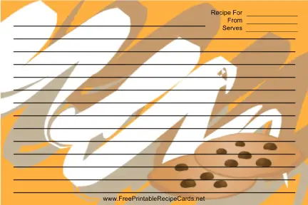 Chocolate Chip Cookies Orange recipe cards