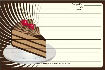 Chocolate Layer Cake — Black recipe cards