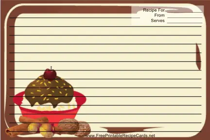 Chocolate Sundae Brown recipe cards