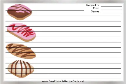 Colorful Cookies Gray recipe cards