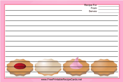 Cookies Pink recipe cards