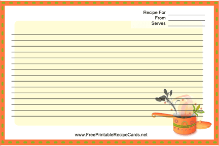 Cooking Pot recipe cards