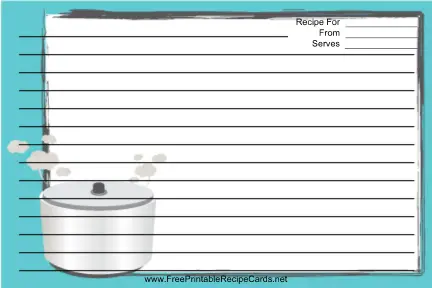 Crockpot Blue recipe cards