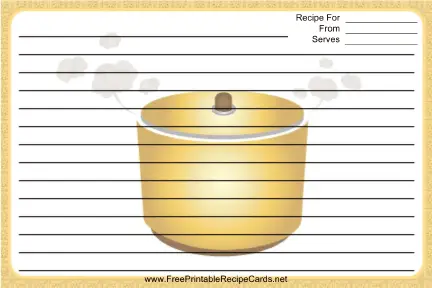 Crockpot Gold recipe cards