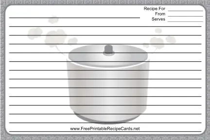 Crockpot Gray recipe cards