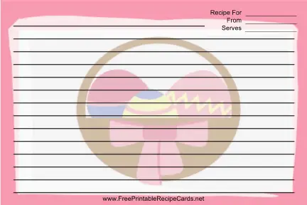 Easter Basket Pink recipe cards