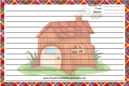 Funky House Plaid recipe cards