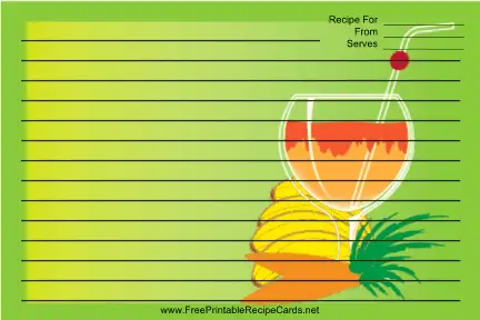 Green Banana Drink recipe cards