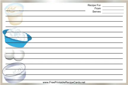Ingredients recipe cards