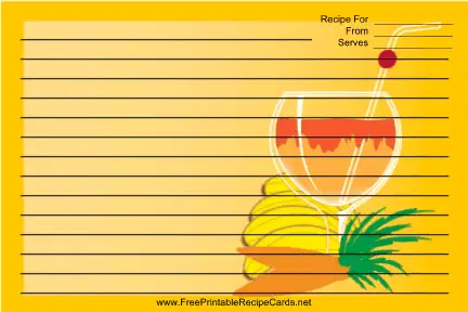 Orange Banana Drink recipe cards
