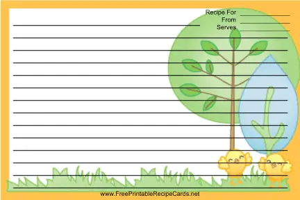 Orange Trees recipe cards