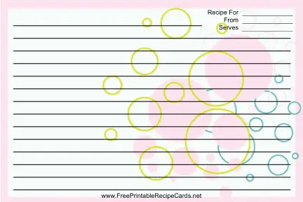 Pink Polka Dots recipe cards