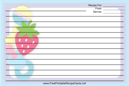 Rattles Pacifiers Purple recipe cards