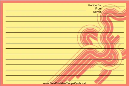 Red Curves recipe cards