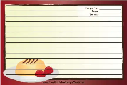 Red Dessert recipe cards