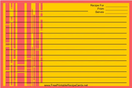 Red Lines recipe cards