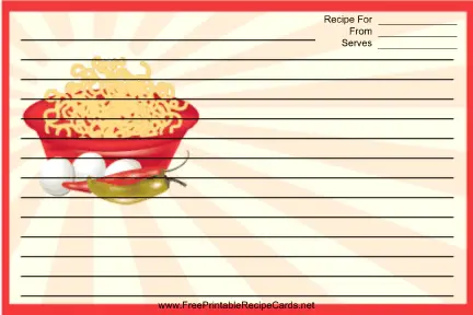 Red Noodles recipe cards