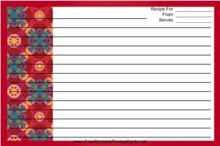 Red Orange Wallpaper recipe cards