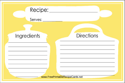 Silhouette recipe cards